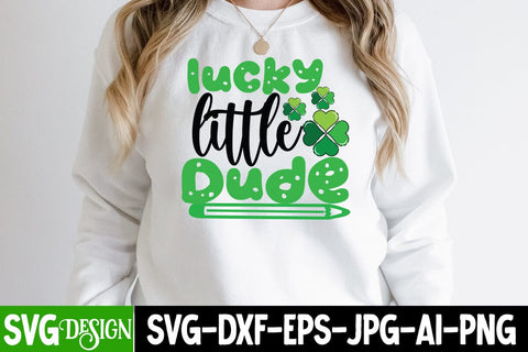 Lucky little Dude SVG Cut File, Lucky little Dude Sublimation Design SVG BlackCatsMedia 