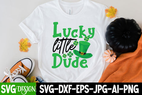 Lucky Little Dude SVG Cut File, Lucky Little Dude Sublimation PNG SVG BlackCatsMedia 