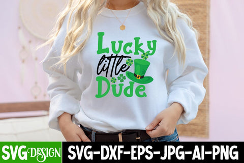 Lucky Little Dude SVG Cut File, Lucky Little Dude Sublimation PNG SVG BlackCatsMedia 