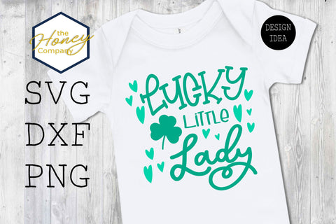 Lucky Little Lady Lad Charm SVG PNG DXF Shamrock Irish Bundle Instant Download Silhouette Cricut Cut Files Cutting Machine Vector File SVG The Honey Company 