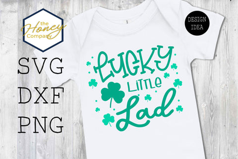 Lucky Little Lady Lad Charm SVG PNG DXF Shamrock Irish Bundle Instant Download Silhouette Cricut Cut Files Cutting Machine Vector File SVG The Honey Company 