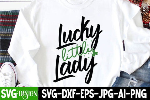 Lucky Little Lady SVG Cut File, Lucky Little Lady SVG Design SVG BlackCatsMedia 