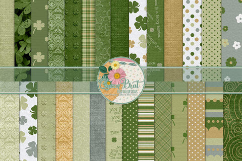 Lucky Me Papers Digital Pattern QueenBrat Digital Designs 