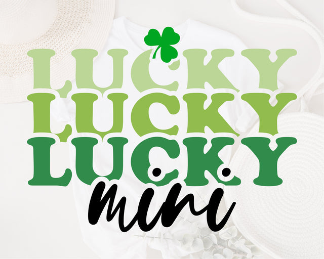 Lucky Mini svg, St. Patrick's Day Mini svg, Mini Png, St Patrick’s Day Svg, Shamrock Svg, Lucky Mama Svg, Irish svg, Lucky Baby Svg, png dxf SVG Fauz 