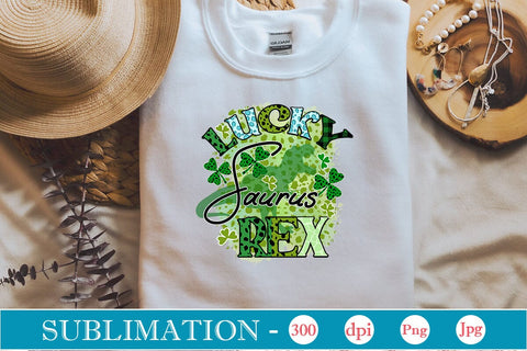 Lucky Saurus Rex Sublimation SVGs,Quotes and Sayings,Food & Drink,On Sale, Print & Cut SVG DesignPlante 503 