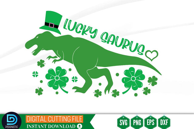 Lucky saurus SVG SVG DESIGNISTIC 