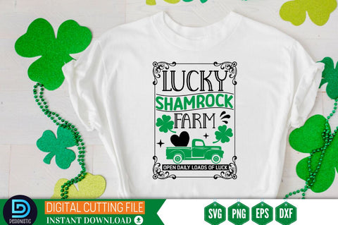 lucky Shamrock farm open daily loads of luck SVG SVG DESIGNISTIC 