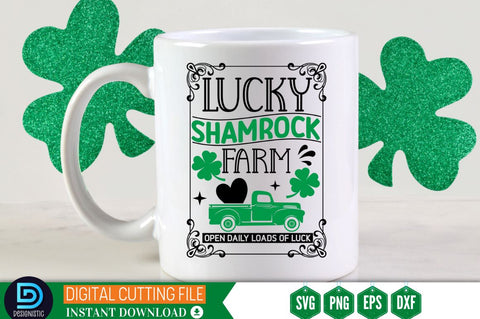 lucky Shamrock farm open daily loads of luck SVG SVG DESIGNISTIC 