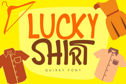 Lucky Shirt - Quirky Ligature Font Font PutraCetol Studio 