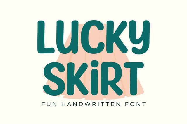 Lucky Skirt - a Fun Handwritten Font Font nhfonts 