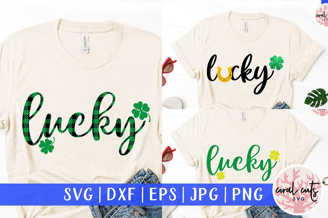 Lucky St Patricks Day Bundle - St Patricks Day SVG EPS DXF PNG SVG CoralCutsSVG