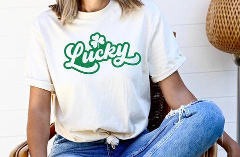 Lucky SVG, Happy Go Lucky Svg, St Patricks Day Svg, Lucky Rainbow Svg, Lucky Shirt Svg, Clover Svg, Irish Svg,Shamrock Svg, Happy St Patrick SVG MD mominul islam 