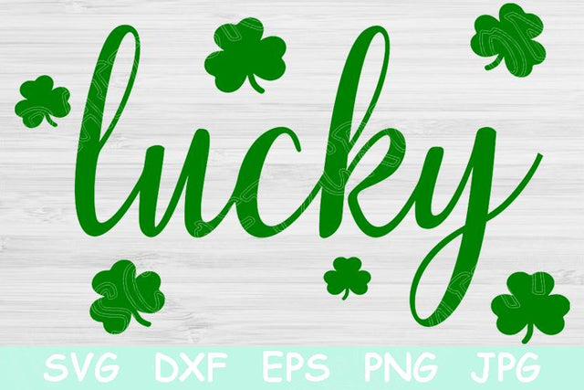Lucky Svg, Lucky Shamrock Svg. St Patricks Svg Files for Cricut and Silhouette. St Patricks Day Svg Digital Download Designs for St Pattys. SVG TiffsCraftyCreations 