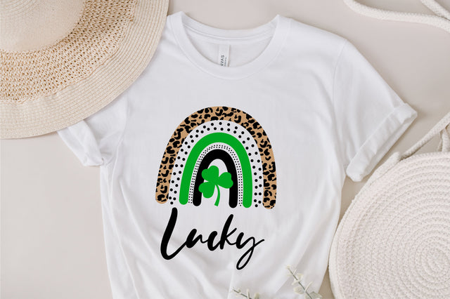 lucky svg, rainbow svg, st patricks day svg, lucky svg, shamrock rainbow svg, clover st patricks day svg, Irish svg, Clover Lucky svg, png SVG Fauz 