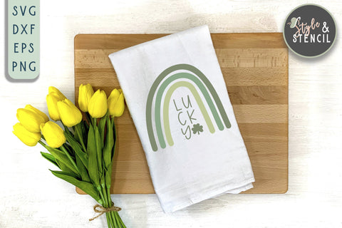 Lucky SVG - St Patricks Day SVG Style and Stencil 