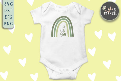 Lucky SVG - St Patricks Day SVG Style and Stencil 