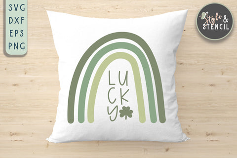 Lucky SVG - St Patricks Day SVG Style and Stencil 
