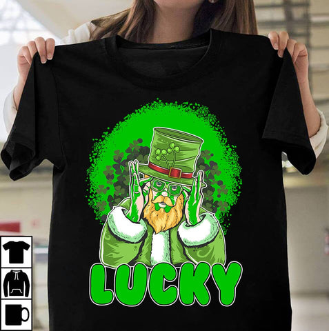 Lucky T-Shirt Design, Lucky SVG Cut File, Lucky Sublimation PNG SVG BlackCatsMedia 