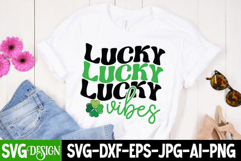 Lucky Vibes Retro Sublimation , Lucky Vibes Sublimation Design Sublimation BlackCatsMedia 