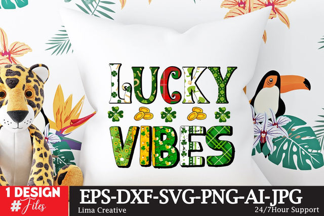 Lucky Vibes St.Patrick's Day Sublimation PNG SVG Insomnia Std 