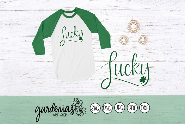 Lucky with Shamrock SVG Gardenias Art Shop 