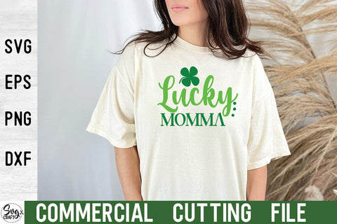 Lucky Woman St Patricks Day Quote Bundle Svg Dxf Eps Png SVG Svgcraft 