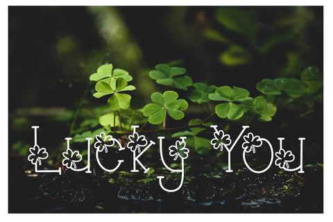 Lucky You Hand Lettered Font | TTF OTF Font MissMarysEmbroidery 