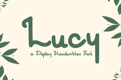Lucy | Unique Display Font Font Masyafi Studio 