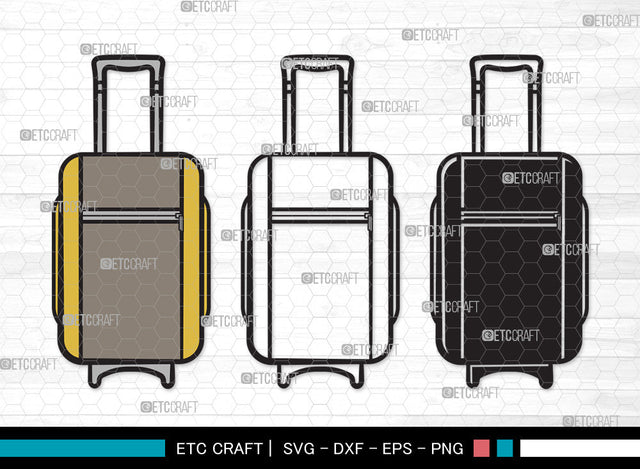 Luggage Clipart SVG, Suitcase Svg, Travel Bag Svg, Baggage Svg, Travel Svg, Travelling Bag Svg, Luggage Clipart SVG ETC Craft 