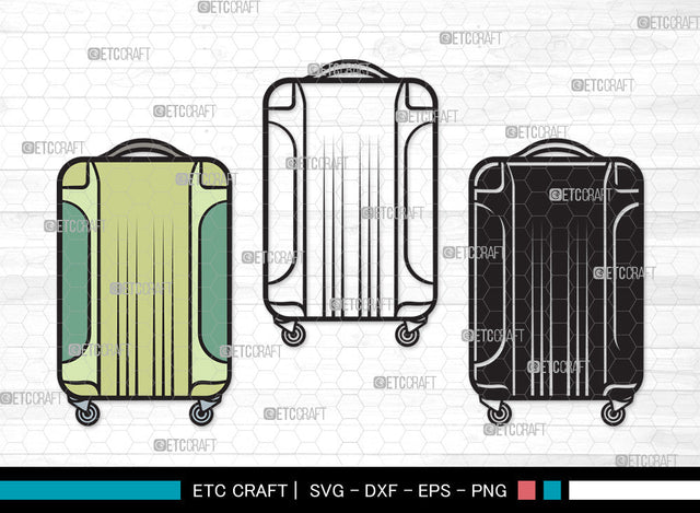 Luggage Clipart SVG, Suitcase Svg, Travel Bag Svg, Baggage Svg, Travel Svg, Travelling Bag Svg, Luggage Clipart SVG ETC Craft 