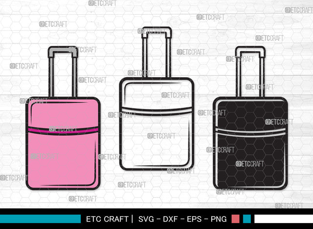 Luggage Clipart SVG, Suitcase Svg, Travel Bag Svg, Baggage Svg, Travel Svg, Travelling Bag Svg, Luggage Clipart SVG ETC Craft 