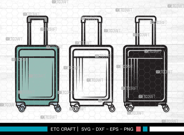 Luggage Clipart SVG, Suitcase Svg, Travel Bag Svg, Baggage Svg, Travel Svg, Travelling Bag Svg, Luggage Clipart SVG ETC Craft 