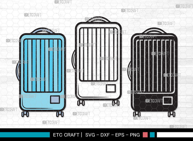 Luggage Clipart SVG, Suitcase Svg, Travel Bag Svg, Baggage Svg, Travel Svg, Travelling Bag Svg, Luggage Clipart SVG ETC Craft 