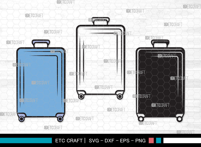 Luggage Clipart SVG, Suitcase Svg, Travel Bag Svg, Baggage Svg, Travel Svg, Travelling Bag Svg, Luggage Clipart SVG ETC Craft 