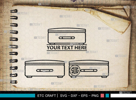 Luggage Monogram, Luggage Silhouette, Luggage SVG Cut Files, Suitcase Svg, Travel Bag Silhouette Svg, SB00077 SVG ETC Craft 