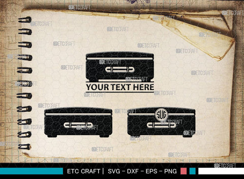 Luggage Monogram, Luggage Silhouette, Luggage SVG Cut Files, Suitcase Svg, Travel Bag Silhouette Svg, SB00077 SVG ETC Craft 