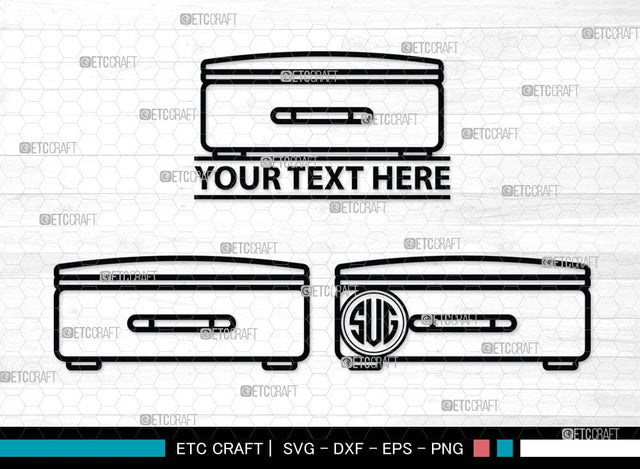 Luggage Monogram, Luggage Silhouette, Luggage SVG Cut Files, Suitcase Svg, Travel Bag Silhouette Svg, SB00077 SVG ETC Craft 