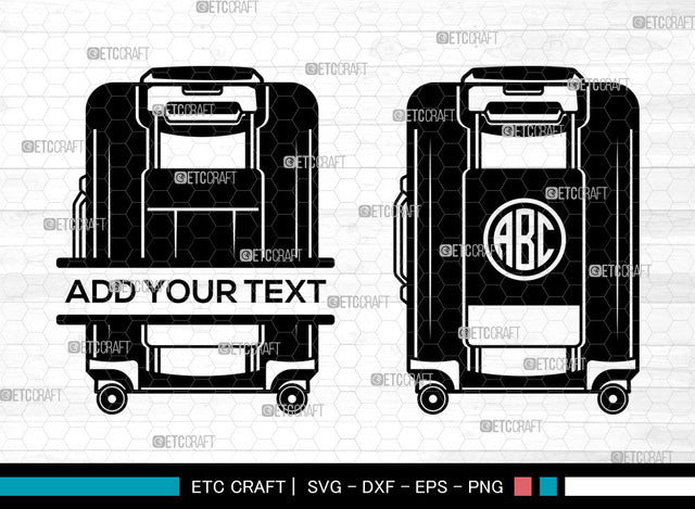 Luggage Monogram SVG, Suitcase Svg, Baggage Svg, Travel Svg, Circle Monogram Svg SVG ETC Craft 