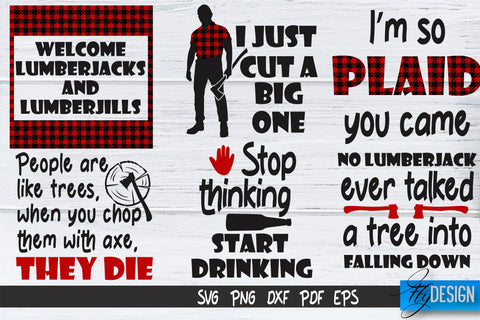 Lumberjack SVG Bundle | Funny Quotes Svg SVG Fly Design 