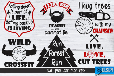 Lumberjack SVG Bundle | Funny Quotes Svg SVG Fly Design 
