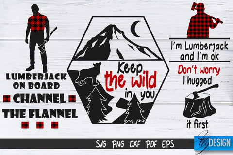 Lumberjack SVG Bundle | Funny Quotes Svg SVG Fly Design 