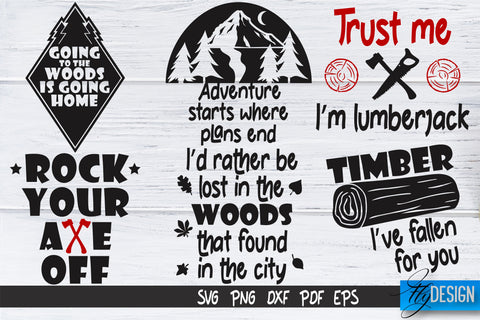 Lumberjack SVG Bundle | Funny Quotes Svg SVG Fly Design 
