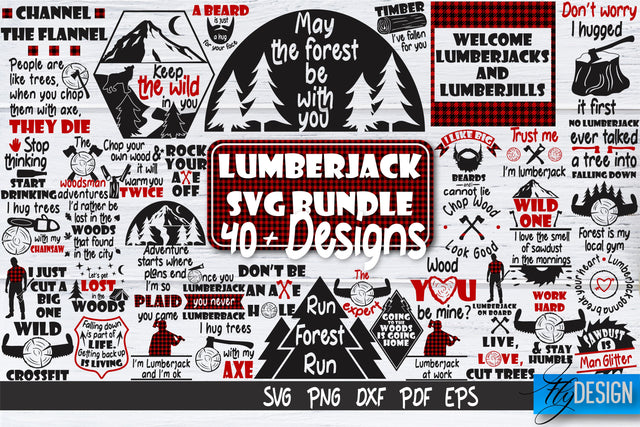 Lumberjack SVG Bundle | Funny Quotes Svg SVG Fly Design 