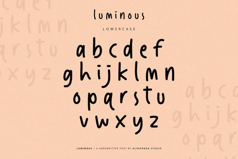Luminous - Handwritten Font Font Alpaprana Studio 