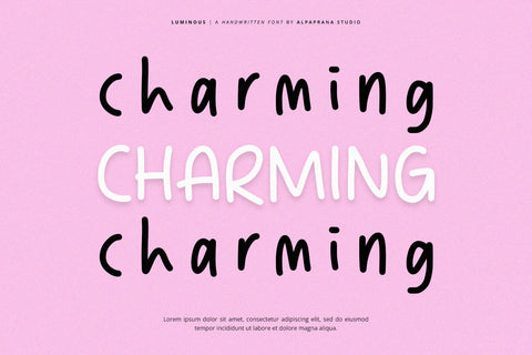 Luminous - Handwritten Font Font Alpaprana Studio 