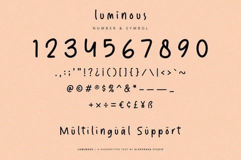 Luminous - Handwritten Font Font Alpaprana Studio 