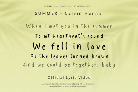 Luminous - Handwritten Font Font Alpaprana Studio 