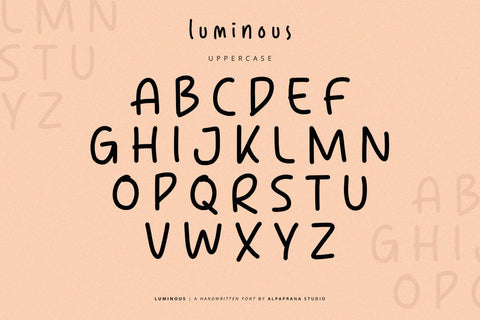 Luminous - Handwritten Font Font Alpaprana Studio 