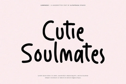 Luminous - Handwritten Font Font Alpaprana Studio 