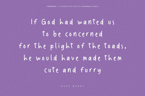 Luminous - Handwritten Font Font Alpaprana Studio 